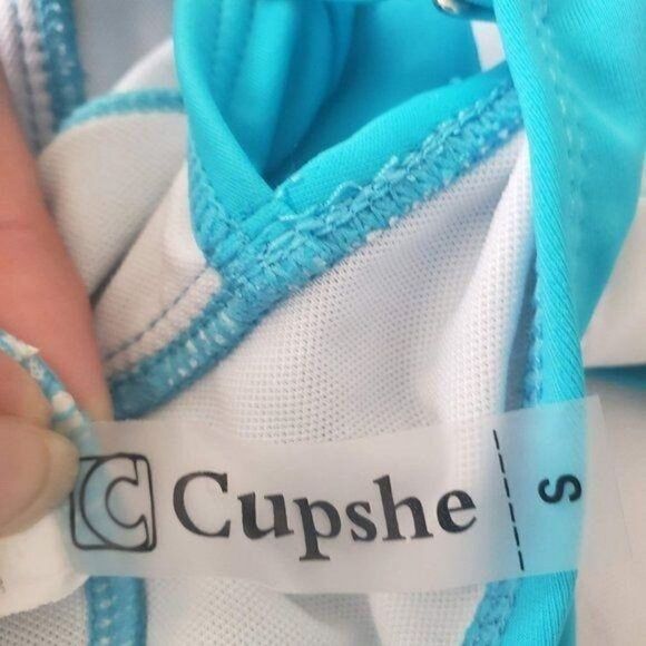 Women's Swimsuit One Piece Small Teal Swimwear Bathing Suit - Picture 8 of 8